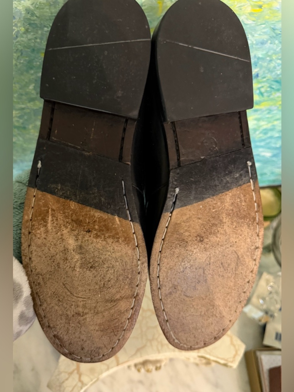 Cole Haan Black Leather Tassel Kiltie Loafers - Picture 4 of 7